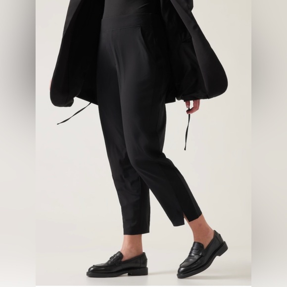 NWT Athleta Brooklyn Ankle Pant. Black. Size 10 Tall - Picture 2 of 9